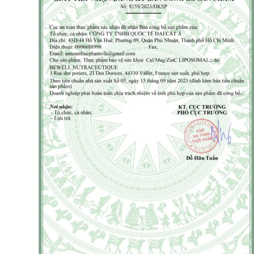 B20 - Thực phẩm bảo vệ sức khỏe CAL/MAG/ZINC LIPOSOMAL - Ảnh 5